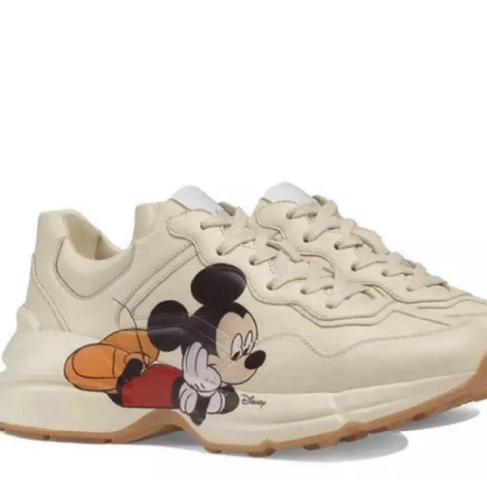 Cream Sneakers with Disney Mickey Mouse Design G G